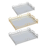 Tavă cu oglindă decorativă, tavă pentru ceai Tavă decorativă de lux Tavă pentru bijuterii pentru dressing bucătărie living Decor pentru tacâmuri