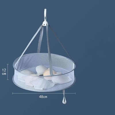 Szürke színű ruhaszárító háló otthoni akasztó fehérnemű pulóver szárító kosár szélálló melltartó zokni szárító háló poliészter kettős réteg