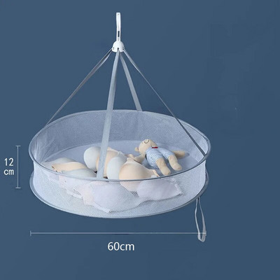 Szürke színű ruhaszárító háló otthoni akasztó fehérnemű pulóver szárító kosár szélálló melltartó zokni szárító háló poliészter kettős réteg