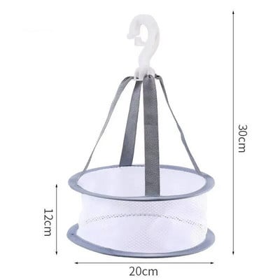 Szürke színű ruhaszárító háló otthoni akasztó fehérnemű pulóver szárító kosár szélálló melltartó zokni szárító háló poliészter kettős réteg