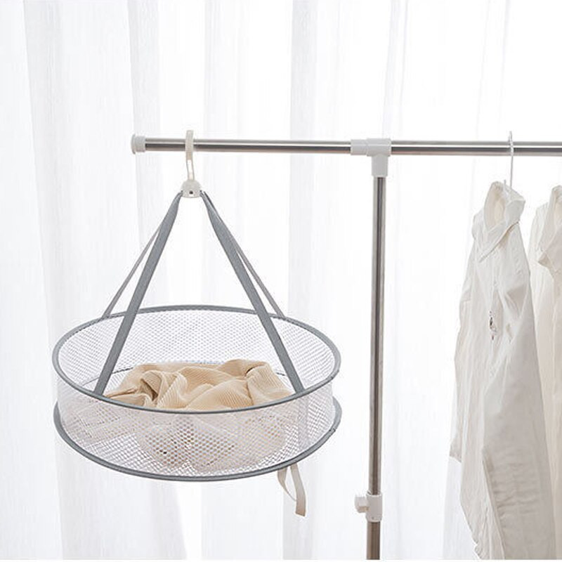 Szürke színű ruhaszárító háló otthoni akasztó fehérnemű pulóver szárító kosár szélálló melltartó zokni szárító háló poliészter kettős réteg