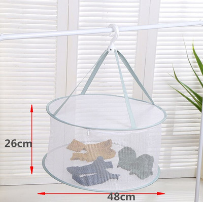 Teljesen zárt szárítóhálók pulóverek zoknik ruhák kosarak szélálló fehérnemű zsebek poliészter háló, szárított áruk háló