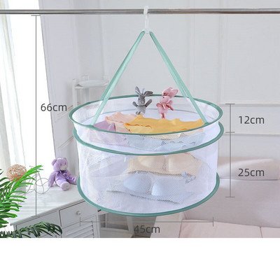 Teljesen zárt szárítóhálók pulóverek zoknik ruhák kosarak szélálló fehérnemű zsebek poliészter háló, szárított áruk háló