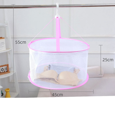 Teljesen zárt szárítóhálók pulóverek zoknik ruhák kosarak szélálló fehérnemű zsebek poliészter háló, szárított áruk háló