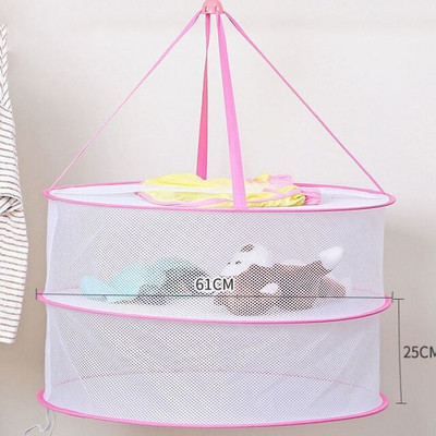 Teljesen zárt szárítóhálók pulóverek zoknik ruhák kosarak szélálló fehérnemű zsebek poliészter háló, szárított áruk háló