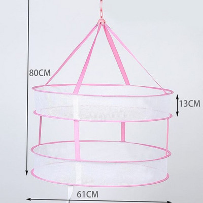 Teljesen zárt szárítóhálók pulóverek zoknik ruhák kosarak szélálló fehérnemű zsebek poliészter háló, szárított áruk háló