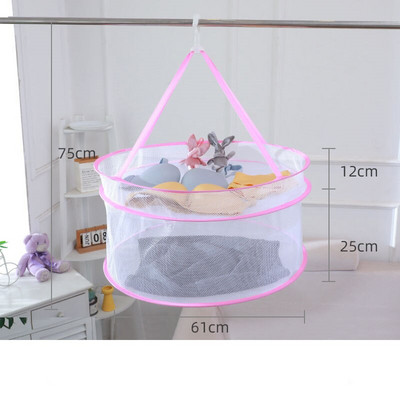 Teljesen zárt szárítóhálók pulóverek zoknik ruhák kosarak szélálló fehérnemű zsebek poliészter háló, szárított áruk háló