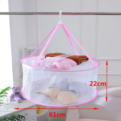 Teljesen zárt szárítóhálók pulóverek zoknik ruhák kosarak szélálló fehérnemű zsebek poliészter háló, szárított áruk háló