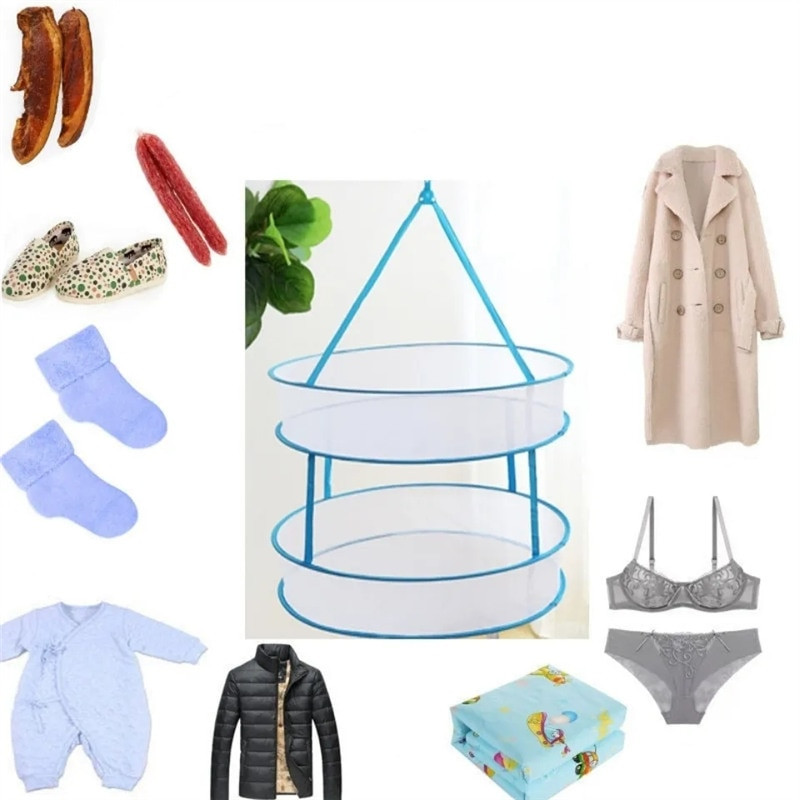 Teljesen zárt szárítóhálók pulóverek zoknik ruhák kosarak szélálló fehérnemű zsebek poliészter háló, szárított áruk háló