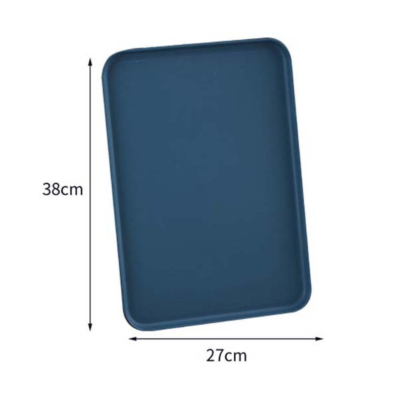Prírodný štvorcový podnos z pšeničnej slamy 38x27cm, výrazný farebný podnos na príbory, servírovací podnos, odolný plochý podnos na kávu a čaj, držiak na servírovanie