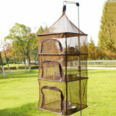 4-slojna šifrirana mreža Sklopiva mreža za vanjsko posuđe za kuhanje Viseći stalak za sušenje Mreža za dehidrator hrane Vreća za košaru