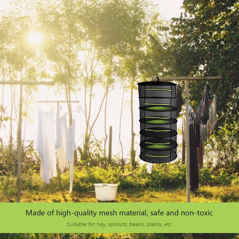 Rétegek szárítóháló gyógynövényekhez Függő kosár Összehajtható szárítóállvány Gyógynövény szárítóháló Szárítótáska Háló virágokhoz Rügyek Növényrendező