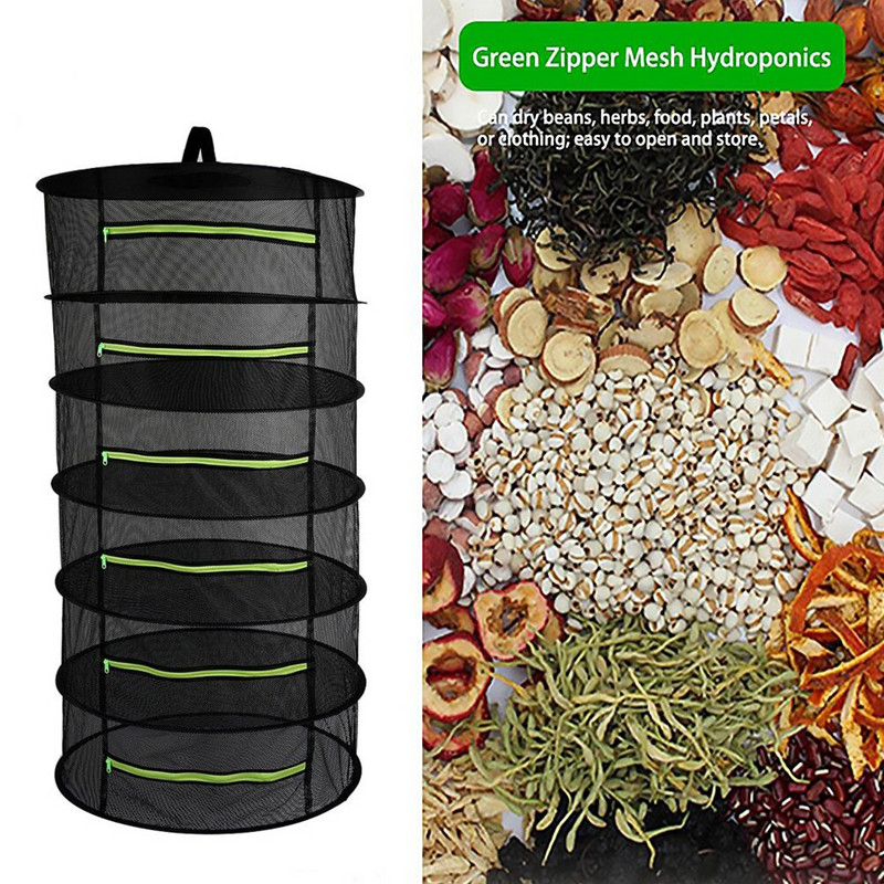 Rétegek szárítóháló gyógynövényekhez Függő kosár Összehajtható szárítóállvány Gyógynövény szárítóháló Szárítótáska Háló virágokhoz Rügyek Növényrendező