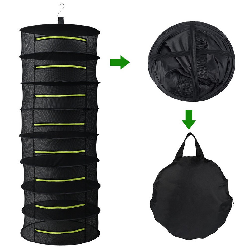 6/8 réteg Lógó Gyógynövény szárítóháló Összecsukható növény Virágok Zöldségek Hálós szárító állvány Hálókosarak Otthoni Kiegészítő Szerszám Olló