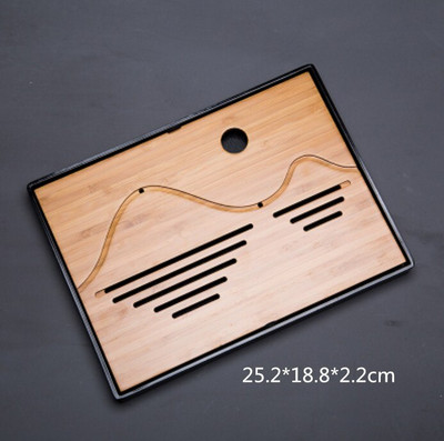 NOOLIM Kung Fu arbatos rinkinys Natūralaus medžio bambuko arbatos padėklas Stačiakampis Tradicinis bambuko arbatos kambario stalas Kinų arbatos kambario įrankiai