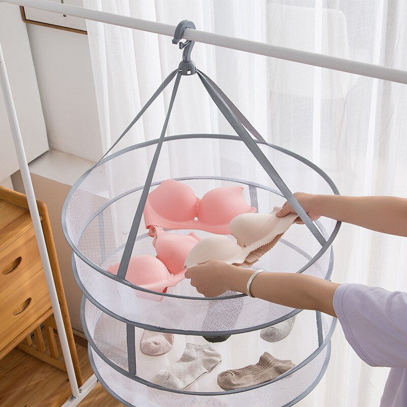 Drabužių džiovinimo krepšelis Kabantis megztinio tinklelis Pastorinta antideformacinis megztinis Džiovinimo stovas Kojinės džiovinimo krepšiai Dvisluoksniai