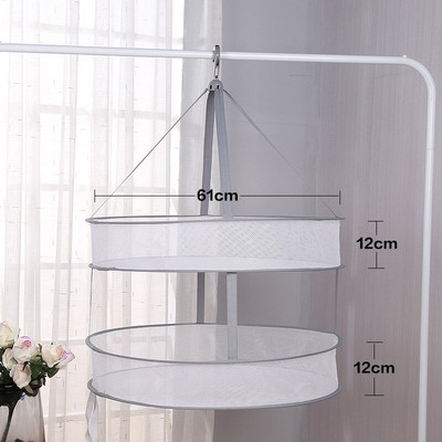 Kezdőlap Egy- és kétrétegű ruhaszárító háló Összecsukható szélálló ruhák kosár poliészter légáteresztő száraz zoknik szárító állvány