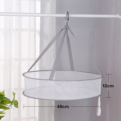 Kezdőlap Egy- és kétrétegű ruhaszárító háló Összecsukható szélálló ruhák kosár poliészter légáteresztő száraz zoknik szárító állvány