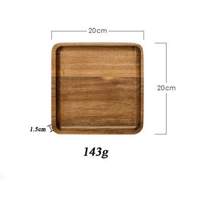 Akacijos medienos stačiakampis medinis padėklas japoniško stiliaus buitinis serviravimo padėklas kepsnys vaisiai užkandžiai kavos lėkštės Maisto lėkštės ir padėklai
