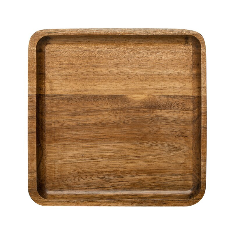 Akacijos medienos stačiakampis medinis padėklas japoniško stiliaus buitinis serviravimo padėklas kepsnys vaisiai užkandžiai kavos lėkštės Maisto lėkštės ir padėklai