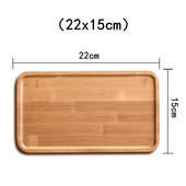 22*15 cm obdĺžnikový bambusový podnos na nápoje, pečenie, dezertný tanier s gravírovateľným personalizovaným logom