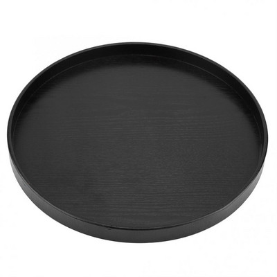 Μαύρος στρογγυλός δίσκος Φυσικός ξύλινος δίσκος τσαγιού Πιάτο για σνακ Επιδόρπιο κέικ για το ξενοδοχείο Δίσκος σερβιρίσματος στο σπίτι Εξαιρετικό για σερβίρισμα καφέ τσαγιού