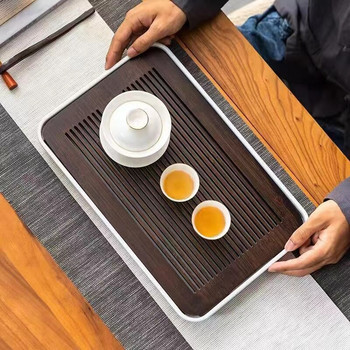 Китайски кунг-фу комплект за чай Chinoiserie Естествен бамбуков чай Тава Дренаж Чекмедже за съхранение на вода Домакинска дъска за чай