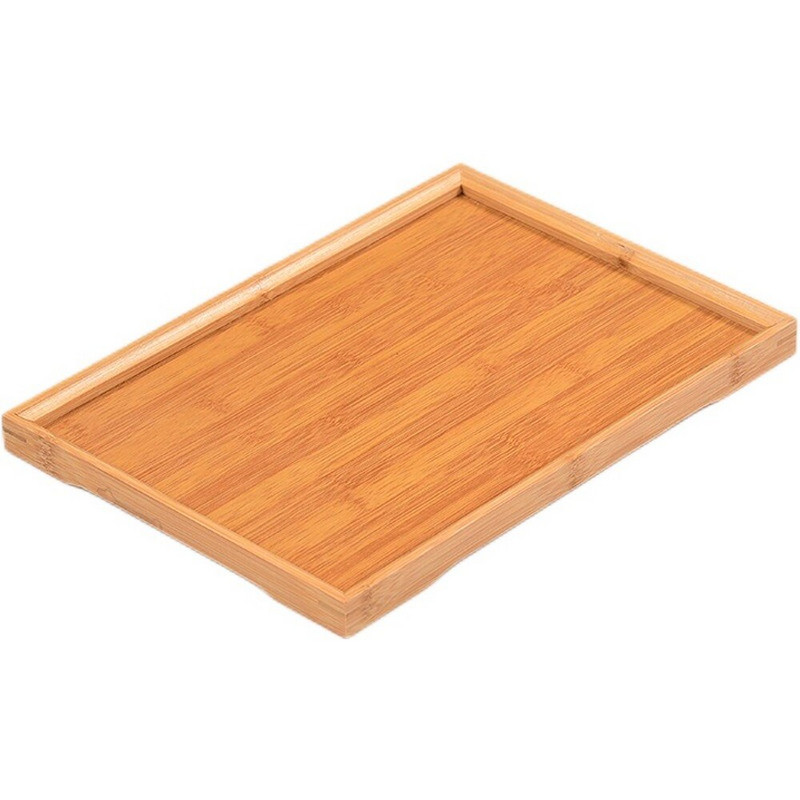 Tavă de ceai din bambus solid 50x38cm Set de tăvi pentru restaurant, hotel, acasă, tavă de servire din lemn