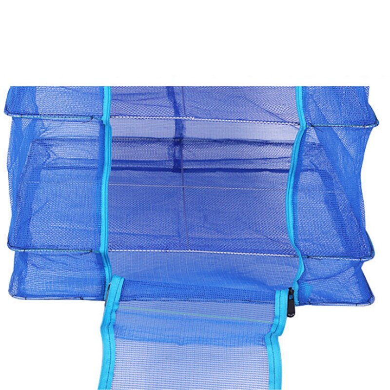 1kom sklopiva ribarska mreža Višeslojna mreža za sušenje Košara Mreža za sušenje Viseći kavez Mrežasta viseća vješalica za suđe