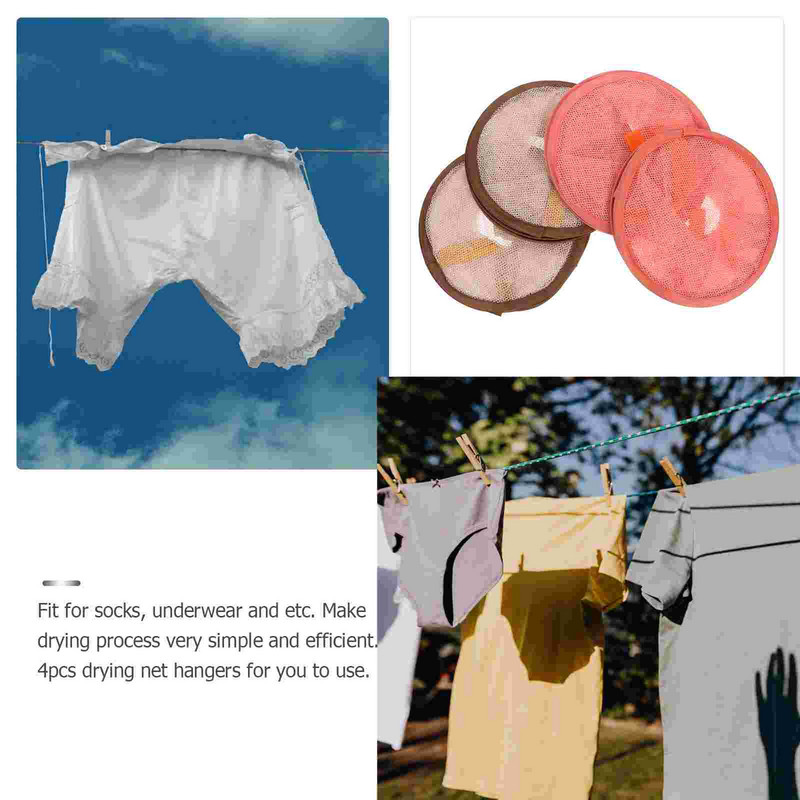 Suport pentru uscare plasă Coș cu plasă Umerașe pentru uscător de rufe Genți cu ierburi de rufe Umeraș pentru șosete 4 straturi Strat de pungă de pulover Multi