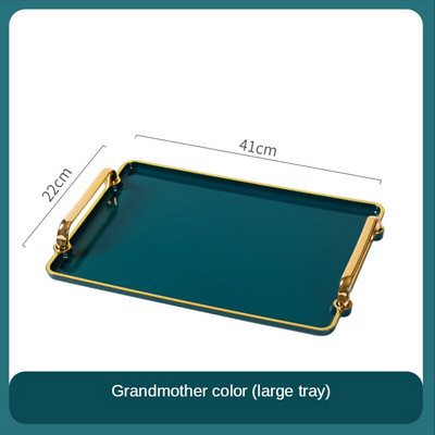 Nordijski odvod Držač čaše Smaragdi Paleta za pohranu Pravokutni set za čaj Šalica Raznovrstan pribor za kućnu kuhinju Pladanj za posluživanje Tanjur za desert