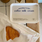 Melamin tálca desszert tálca gyümölcs tároló tálca Nordic téglalap alakú tányér Háztartás nappali Teáscsésze vizes csésze tálca desszerttálca