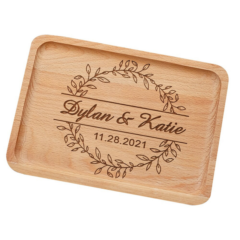 Rustikalni pladanj za posluživanje Gravirani drveni pladanj za posluživanje Personalizirani pladnjevi za posluživanje i pladnjevi Prilagođeni pladnjevi za svadbenu hranu