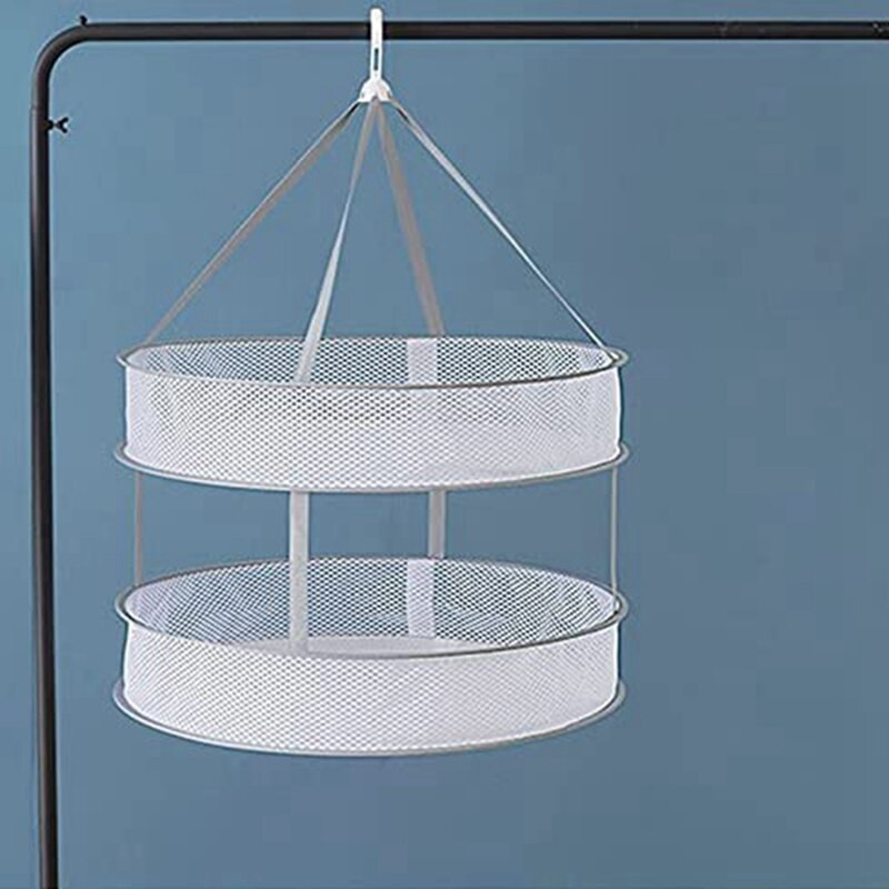 Dvoslojna prozračna košara za odjeću, mreža za sušenje, čarape za sušenje, umjetna odjeća, popločani džepovi s mrežom za kućanstvo, vješalice