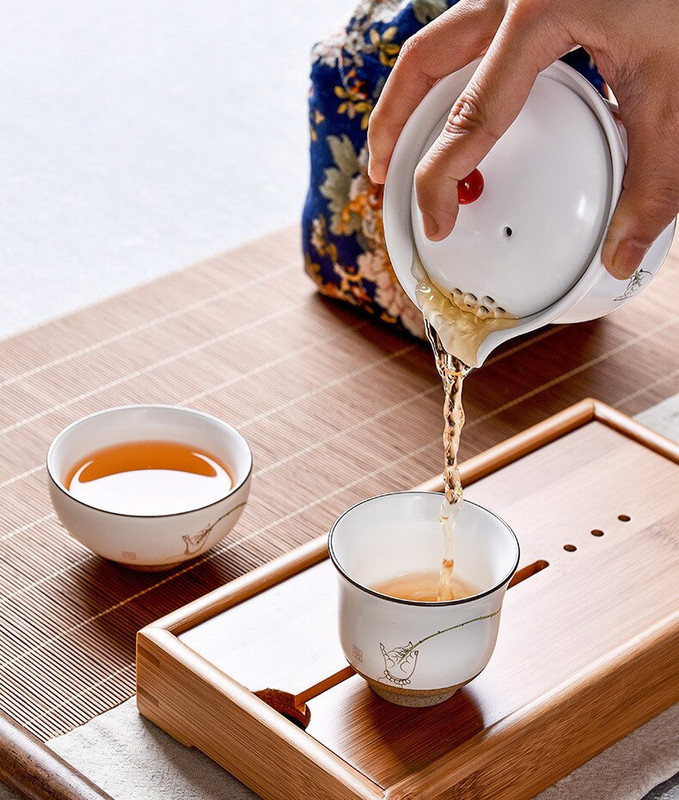 Egyszerű víztároló mini vizes teatálca otthoni szabadidős teáskészlet