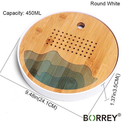 BORREY Fa kínai teatálca Vízelvezető tálca Tea tabl kung fu tea Kávéforraló Teáskanna Tároló Evőeszközök Tálalótálca