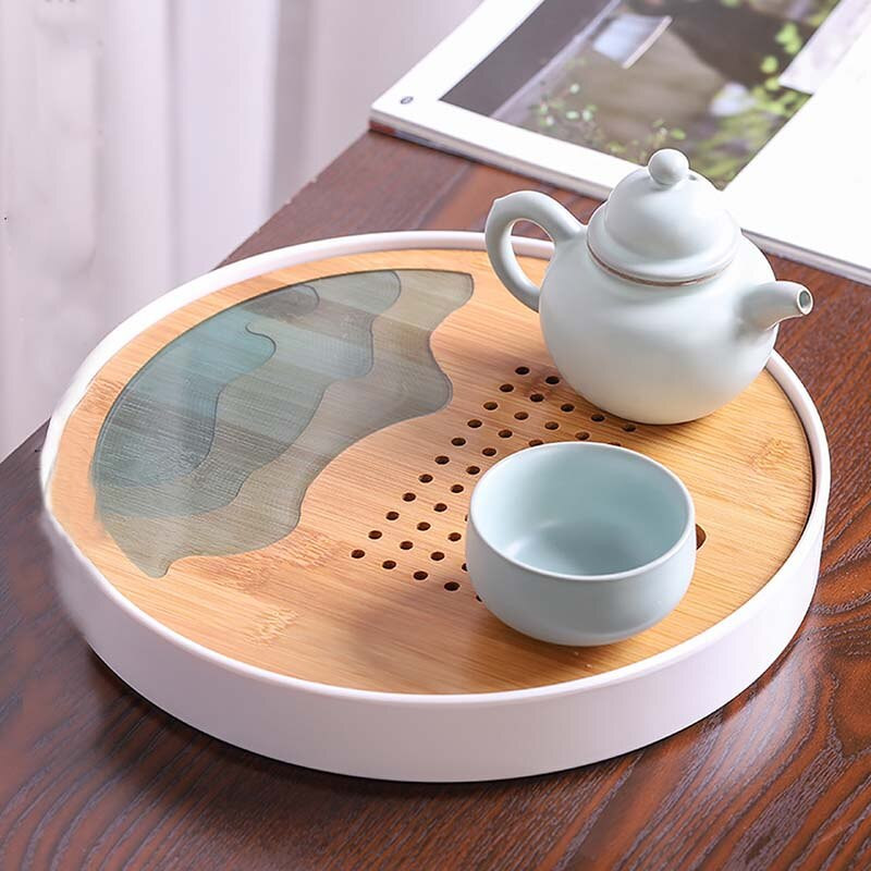 BORREY Fa kínai teatálca Vízelvezető tálca Tea tabl kung fu tea Kávéforraló Teáskanna Tároló Evőeszközök Tálalótálca