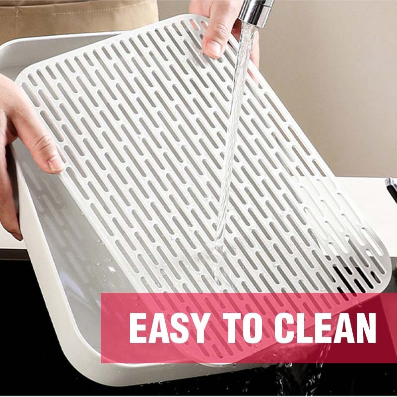 Plastikinis nesandarus padėklas Virtuvės kanalizacijos stovas kiaurasamtis stiklinis padėklas arbatos serviravimo padėklas vandens laikymo padėklas virtuvei arba vonios kambariui