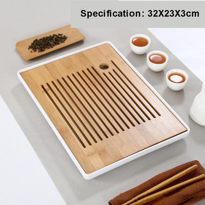 Egyszerű száraz teástálca melamin bambusz kis teásasztal utazási teáskészlet szállodai száraz teásasztal tálca háztartási teakellékek