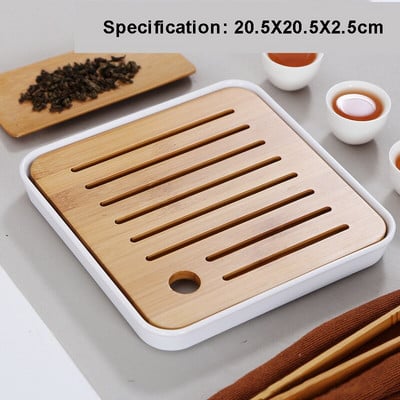Egyszerű száraz teástálca melamin bambusz kis teásasztal utazási teáskészlet szállodai száraz teásasztal tálca háztartási teakellékek
