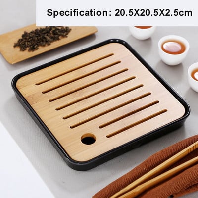 Egyszerű száraz teástálca melamin bambusz kis teásasztal utazási teáskészlet szállodai száraz teásasztal tálca háztartási teakellékek