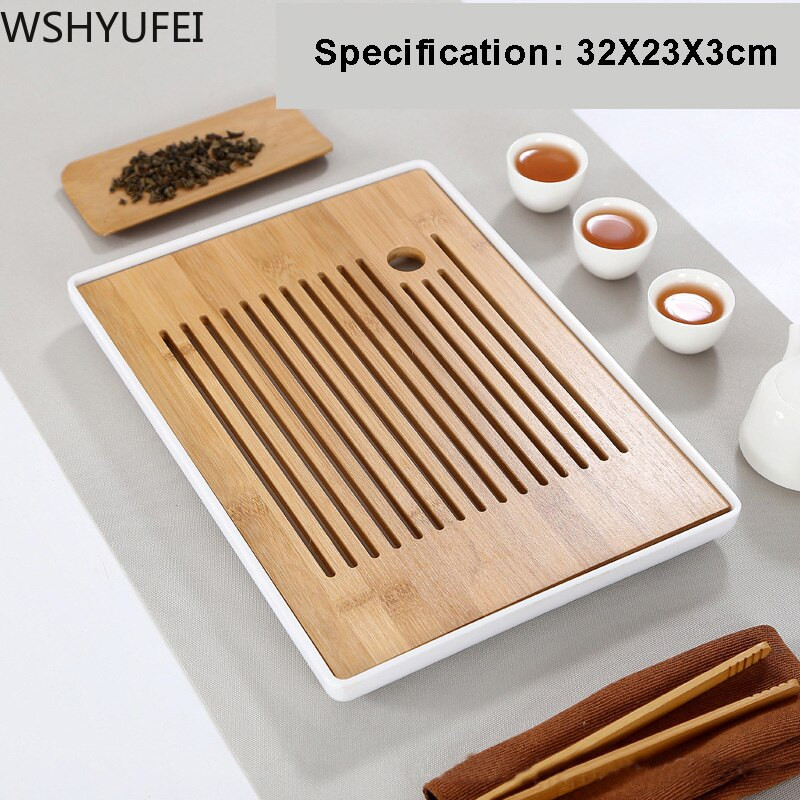Egyszerű száraz teástálca melamin bambusz kis teásasztal utazási teáskészlet szállodai száraz teásasztal tálca háztartási teakellékek