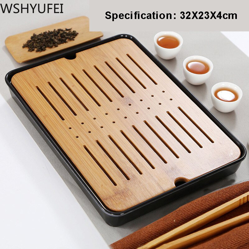 Egyszerű száraz teástálca melamin bambusz kis teásasztal utazási teáskészlet szállodai száraz teásasztal tálca háztartási teakellékek