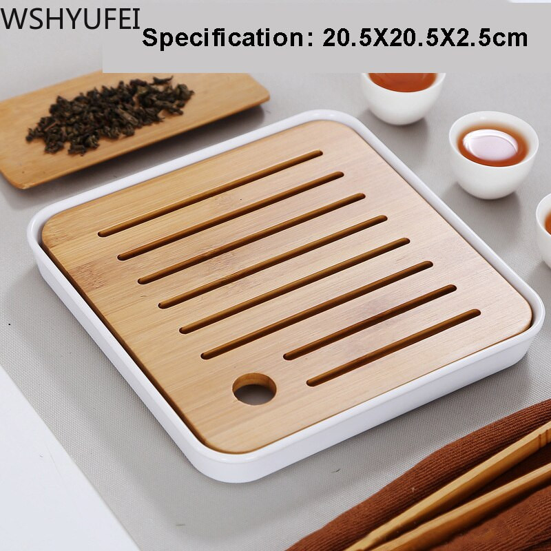 Egyszerű száraz teástálca melamin bambusz kis teásasztal utazási teáskészlet szállodai száraz teásasztal tálca háztartási teakellékek