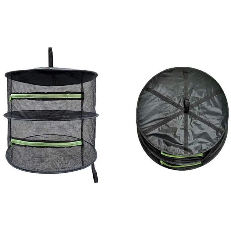 Suport de uscare pentru plante cu 2 straturi, uscător de alimente, suport de uscare cu plasă, uscător cu plasă, uscător cu plasă, suport de uscare suspendat, pliabil