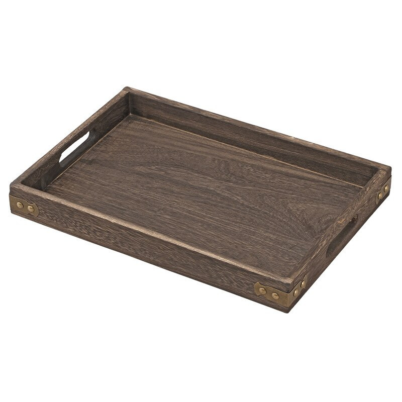 Tavă de servire Ceai de ceai din lemn Farfurie Tavi pentru pizza Dreptunghi japonez Fructe Pâine Desert Farfurii de cafea Platouri cu mâner