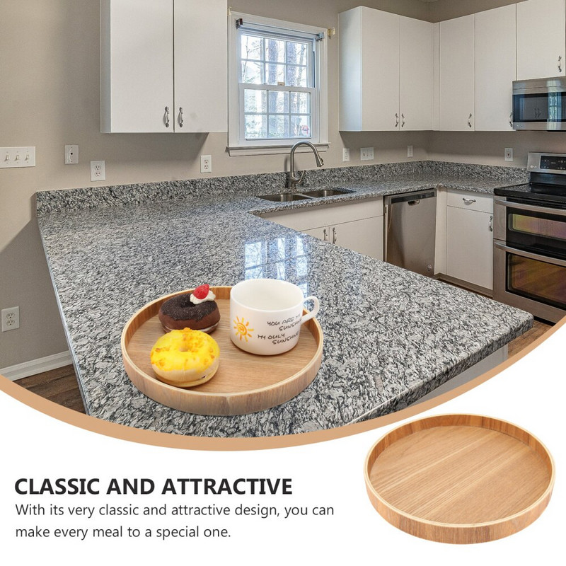 1 tk praktiline puidust puuviljavaagen täispuidust prooviga ümmargune teelaua puuviljade magustoidualus suupistete jaoks