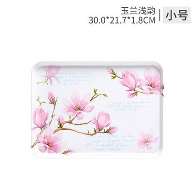 Europos arbatos padėklas Buitinis stačiakampis vandens puodelis Arbatos puodelio padėklas Svetainė Vaisių lėkštė su atspausdinta duonos padėklas Kavos padėklas