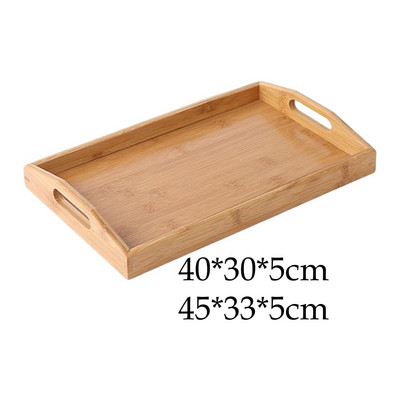 Φυσικός ξύλινος δίσκος σερβιρίσματος Διακοσμητικές πιατέλες μπουφέ Δίσκοι για φαγητό για σνακ Δίσκοι για Τσάι & Καφέ Πιάτο Εύκολη μεταφορά για την Κουζίνα