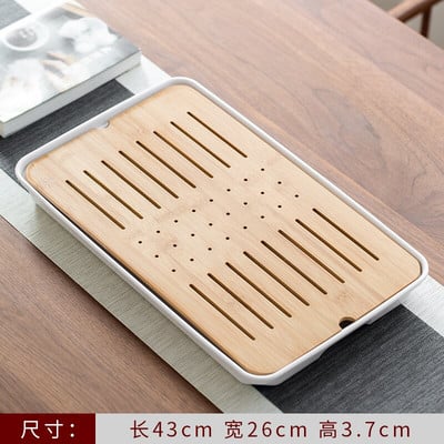 Arbatos padėklas Biuro buitinis paprastas mini rinkinys Melamino sausas alaus vandens laikymas Mažas arbatos staliukas Japoniško stiliaus bambuko arbatos padėklas